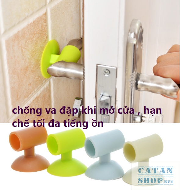 Nút chặn cửa silicon hít chân không mới chống ồn tiện dụng, nút chống va chạm gắn tay nắm đa chức năng mới GD485-NCC-hitchankhong