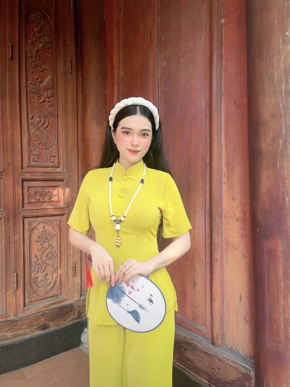 Đồ Lam Đi Chùa #Mẫu quý cô lụa phi yến# Quần Áo Nữ
