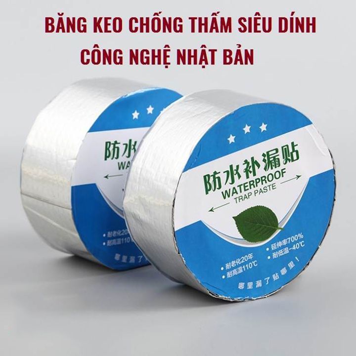 Băng Keo cường lực siêu dính, chống thấm nước Nhật Bản Đa Năng ,keo dán công trình chống thấm nước cho tường trần nhà, mái tôn, ống nước ,bể nước, xô chậu