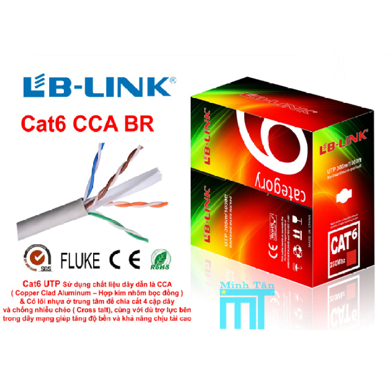 Bảng giá [HCM]Cáp mạng LBLINK Cat6e Thùng 305M 8 lõi Phong Vũ