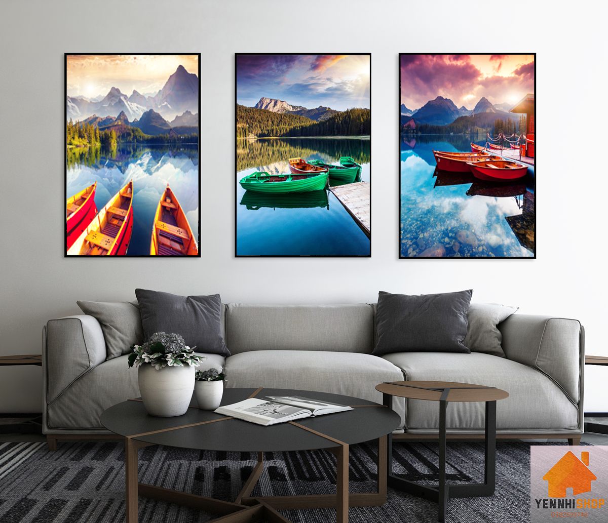 Tranh canvas, tranh treo tường 🍀Yennhi_Shop🍀 tranh canvas đã có khung treo phòng khách,