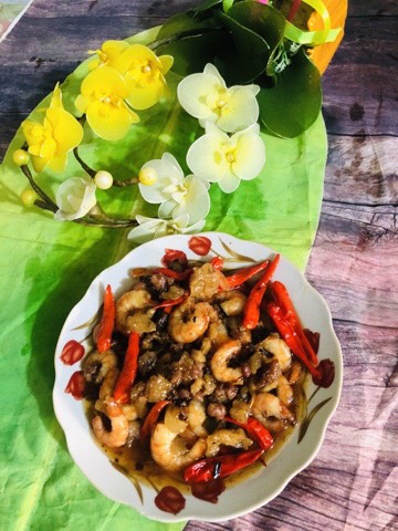 KHO QUẸT TÔM NÕN THỊT BẰM ,TÓP MỠ
