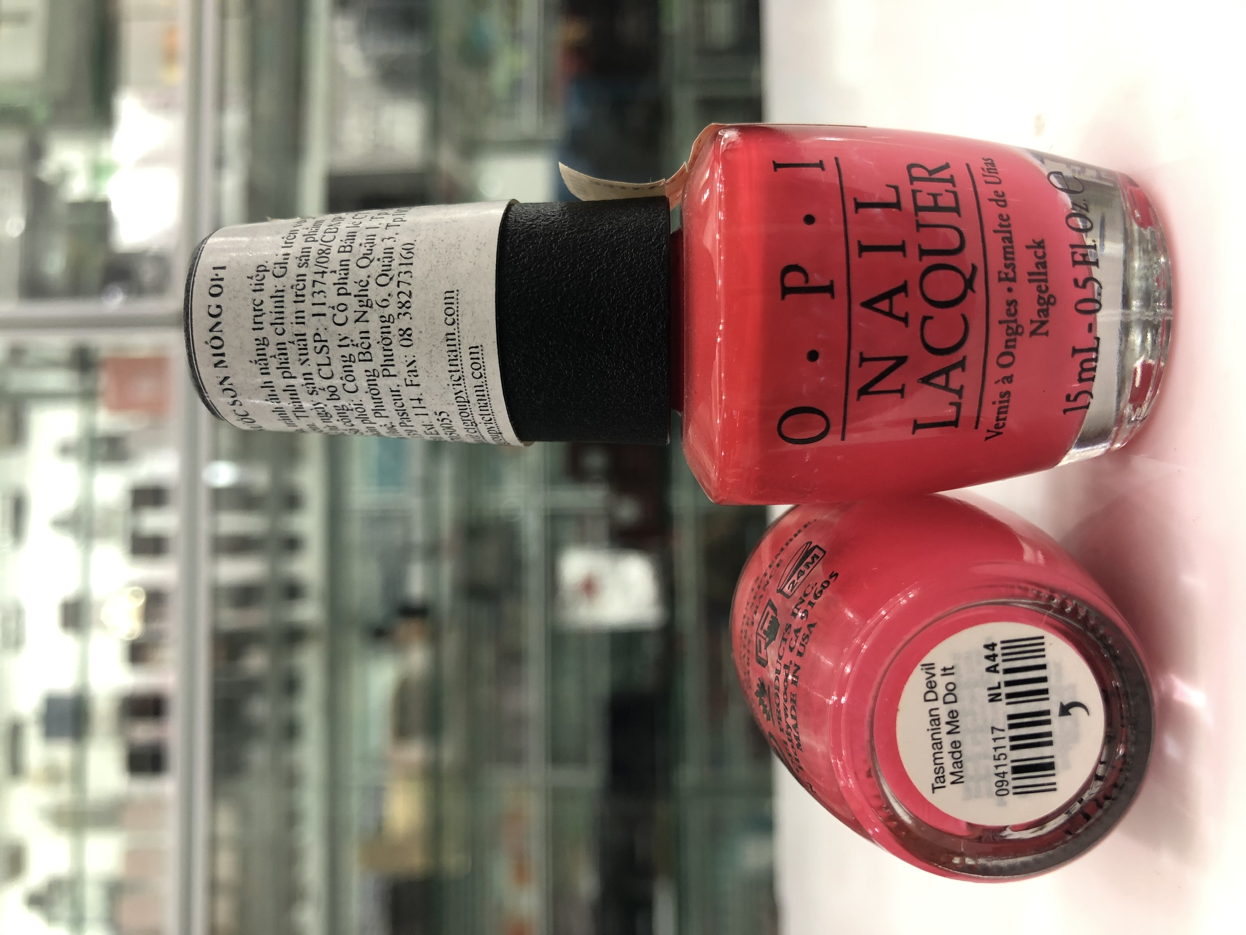 Sơn móng OPI - NL A44 Tasmanian Devil Made Me Do It 15ml (Orange, Red)