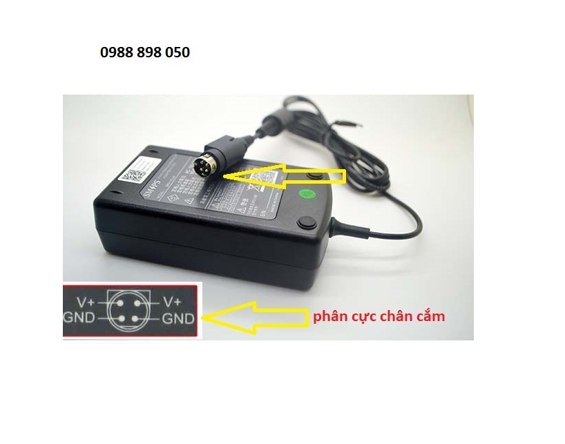 Dây nguồn 24v 2.5a chân jack 4 pin