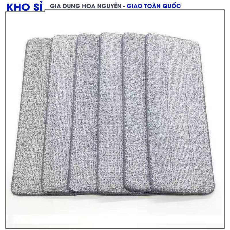 Tấm Vải Lau Vi Sợi Thay Thế Cho Cây Lau Nhà Tự Vắt MOP Đầu Cài