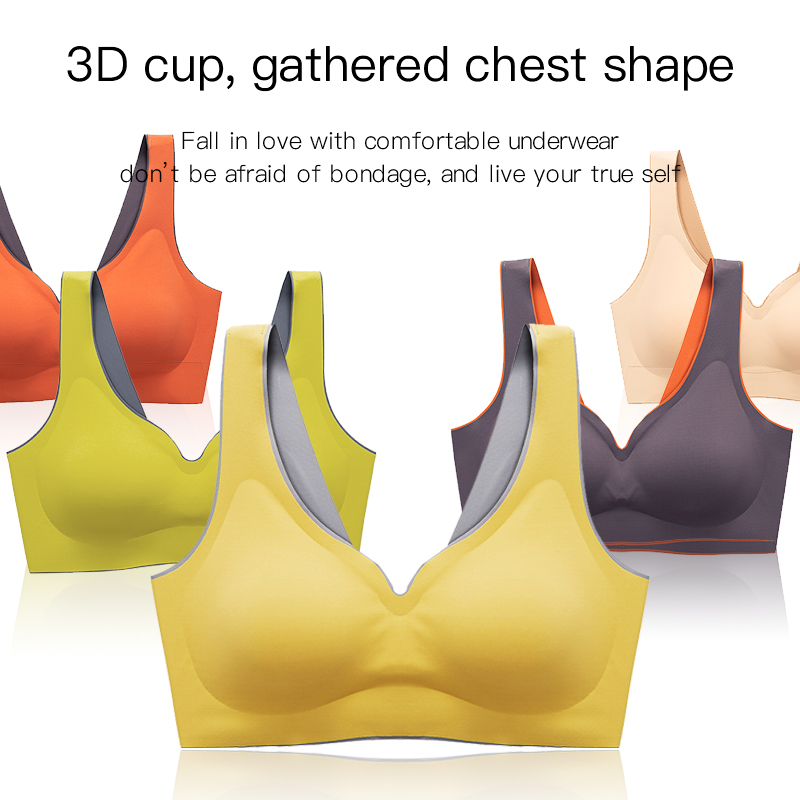 Bra comfortable seamless, lingeries thin stainless steel can prevent sagging breasts
