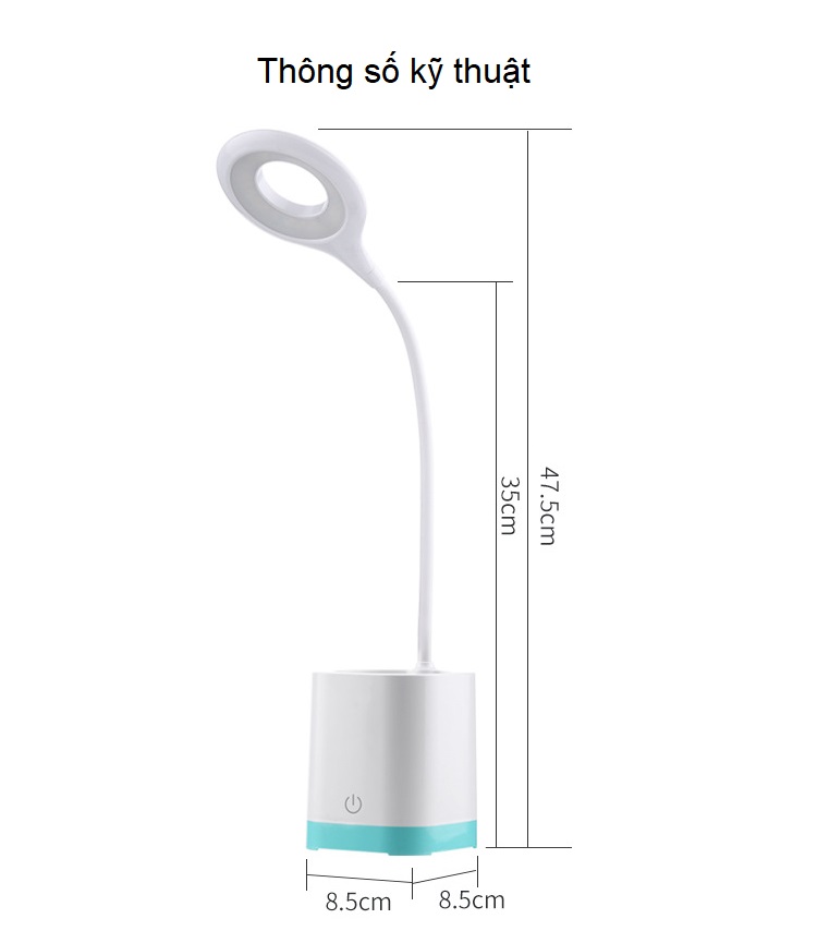 Đèn Led Bể Bàn Cắm USB WS-8002 ( ĐÈN BÀN HỌC, ĐỌC SÁCH, DÙNG MÁY TÍNH ĐÊM )