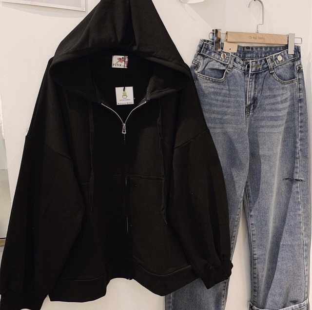 Áo Nỉ Zip Trơn Unisex