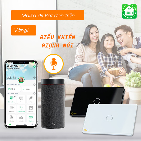 Công Tắc Cảm Ứng Datic – 2 Nút
