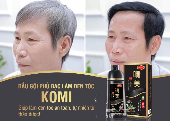 Dầu gội phủ Bạc Đen tóc Komi nhật 500ml