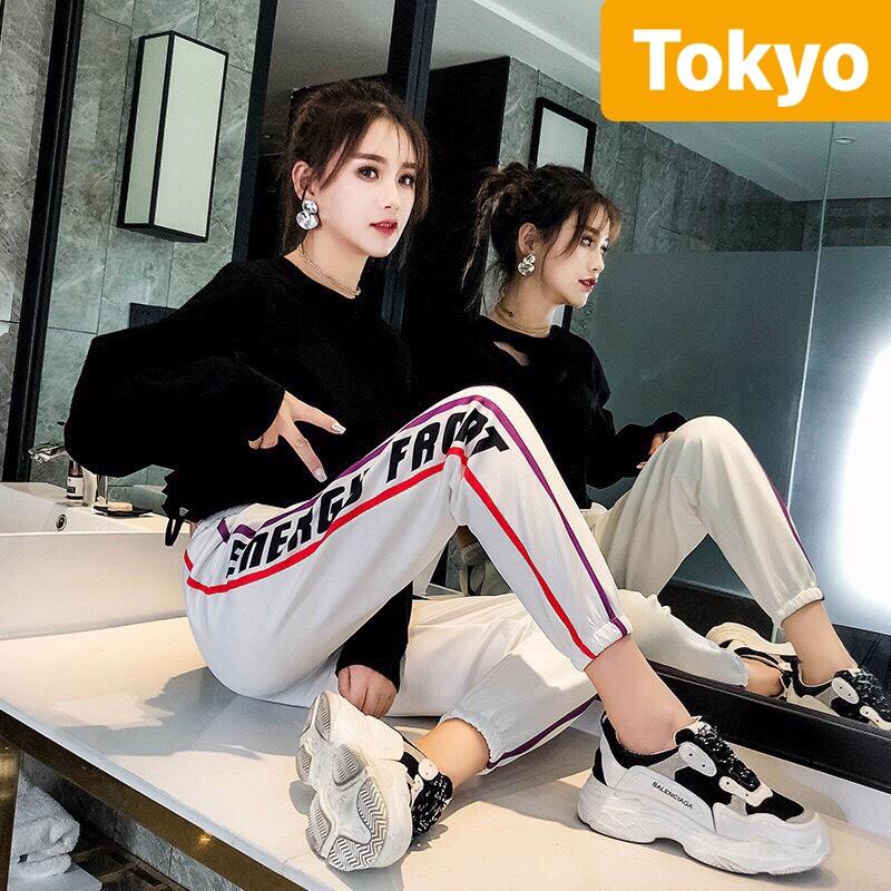 QUẦN JOGGER THỂ THAO NAM NỮ HAI SỌC THOÁNG MÁT VIỀN ĐÙI CHỮ OSAKA CAO CẤP - TOKYO FASHION