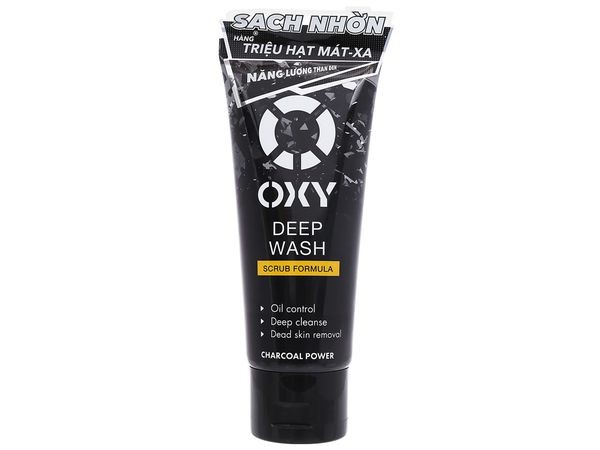 Sữa rửa mặt chiết xuất than tre OXY Deep Wash Scrub Formula 100ml
