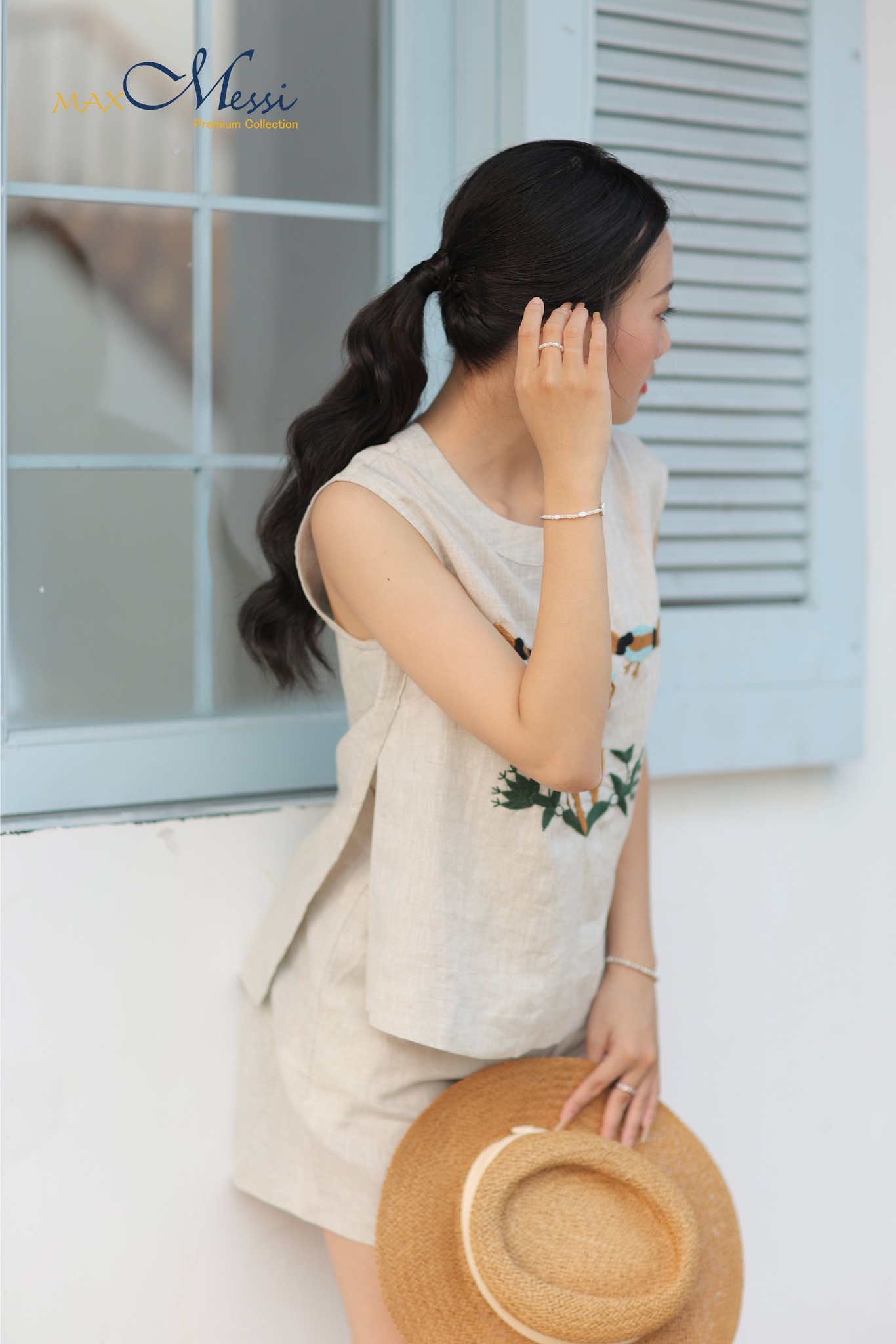 Quần linen phối set COSIMA - MaxMessi