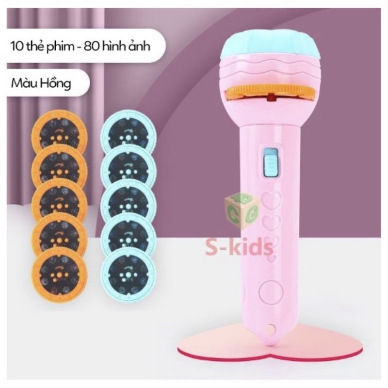 Đèn pin chiếu hình đủ bộ 80 hình ảnh cho bé
