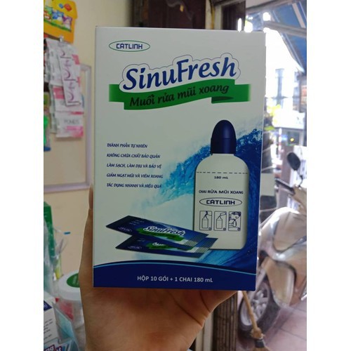 Bình rửa mũi xoang Sinufresh (KM 10 gói muối)