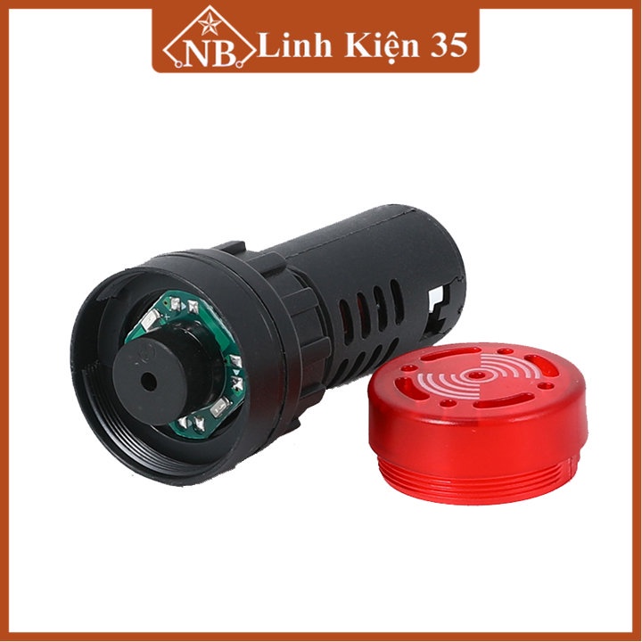 Đèn báo nguồn có còi AD16-22SM 220VAC