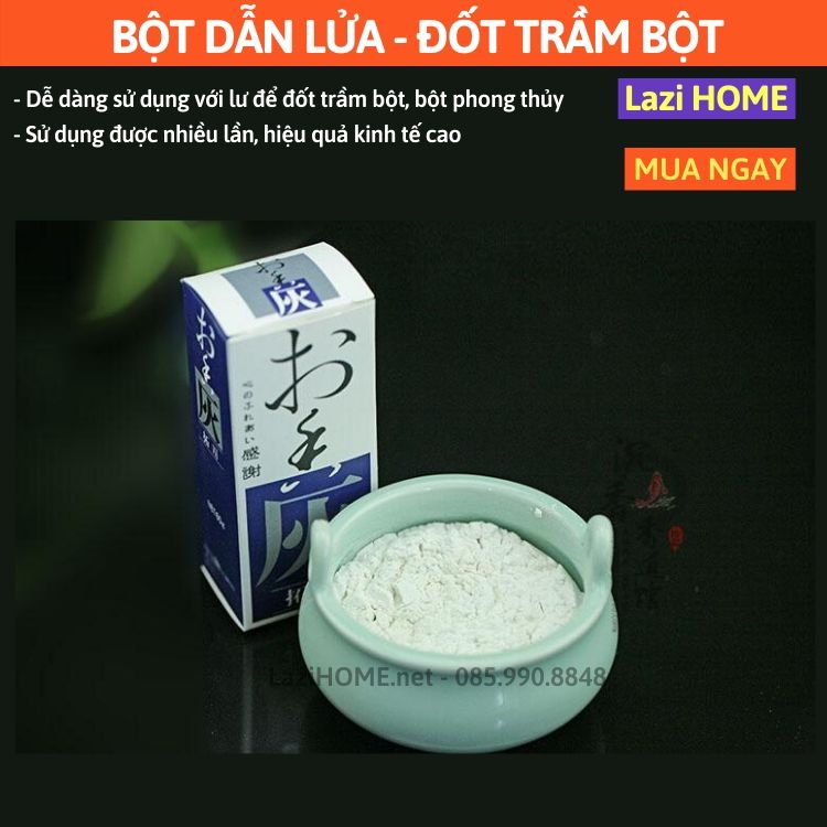 [ XẢ KHO 5 NGÀY] đồ thờ cúng, lư đồng, bột dẫn lửa đốt trầm bột, bột phong thủy Lazi HOME - [ƯU ĐÃI QUÀ HOT] sử dụng kết hợp lư để đốt trầm bột - Sử dụng được nhiều lần, hiệu quả cao