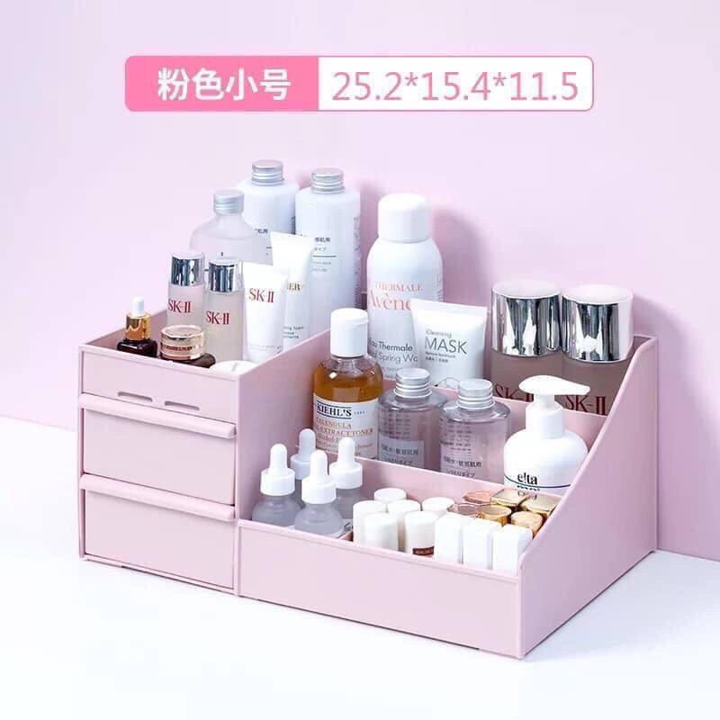 [ LOẠI TỐT ] - KỆ ĐỰNG MỸ PHẨM SIZE LỚN 3 HỌC 3 NGĂN KÉO, KỆ ĐỰNG ĐỒ DÙNG VĂN PHÒNG, ĐỰNG SON MÔI, NƯỚC HOA, ĐỒ DÙNG TRANG ĐIỂM TIỆN DỤNG - NGĂN NẮP, SẠCH SẼ, DỄ TÌM ĐỒ, TIẾT KIỆM THỜI GIAN