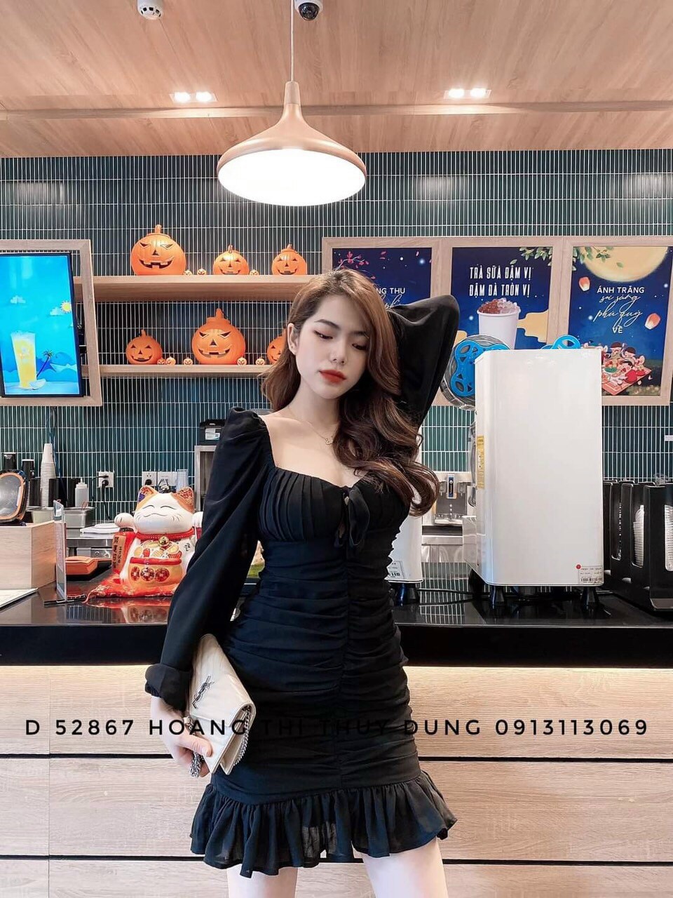 đầm nhún đuôi cá dễ thương xinh xắn