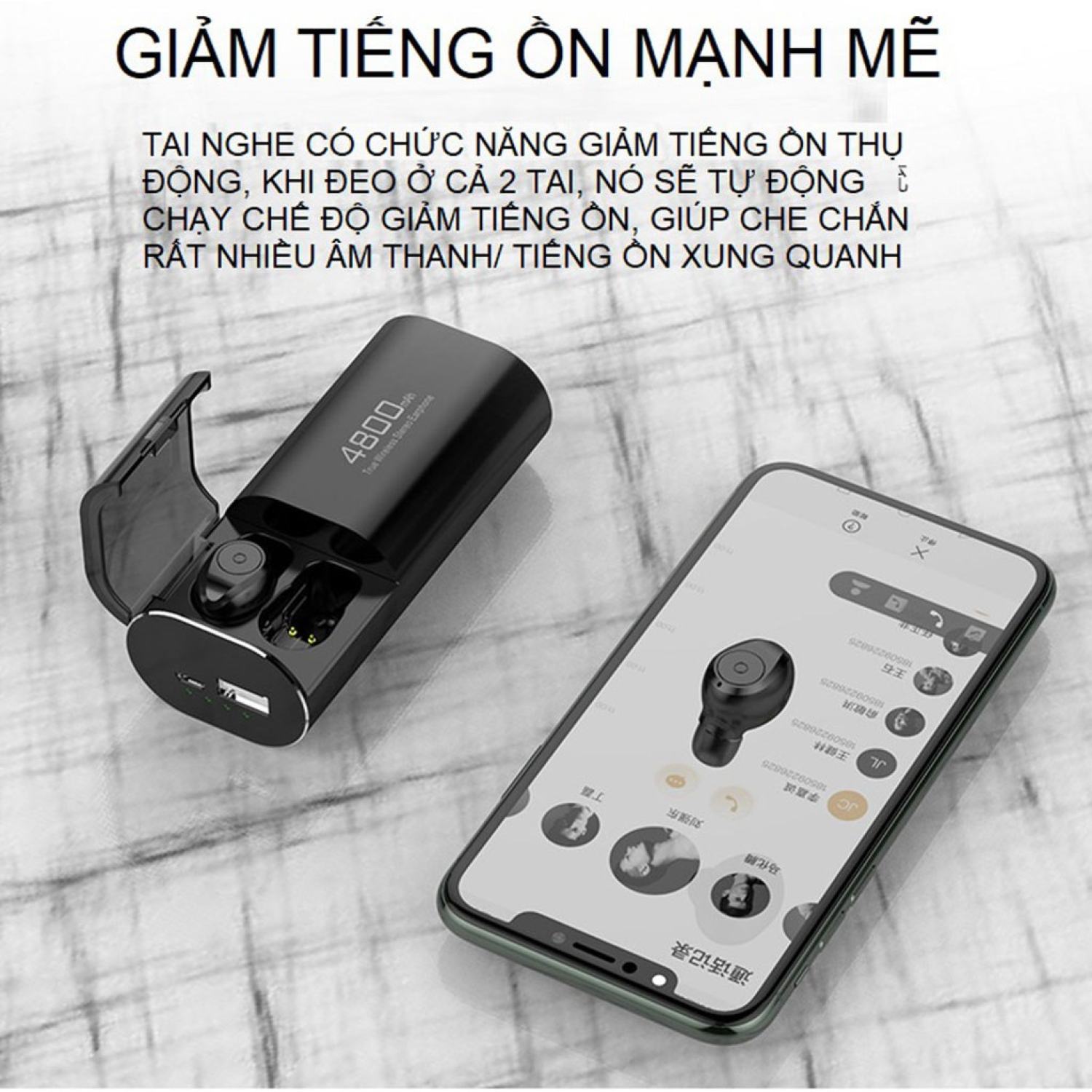 Tai Nghe Không Dây Bluetooth S11 5.0 TWS - Tích Hợp Sạc Dự Phòng 4800mah - Kháng Nước