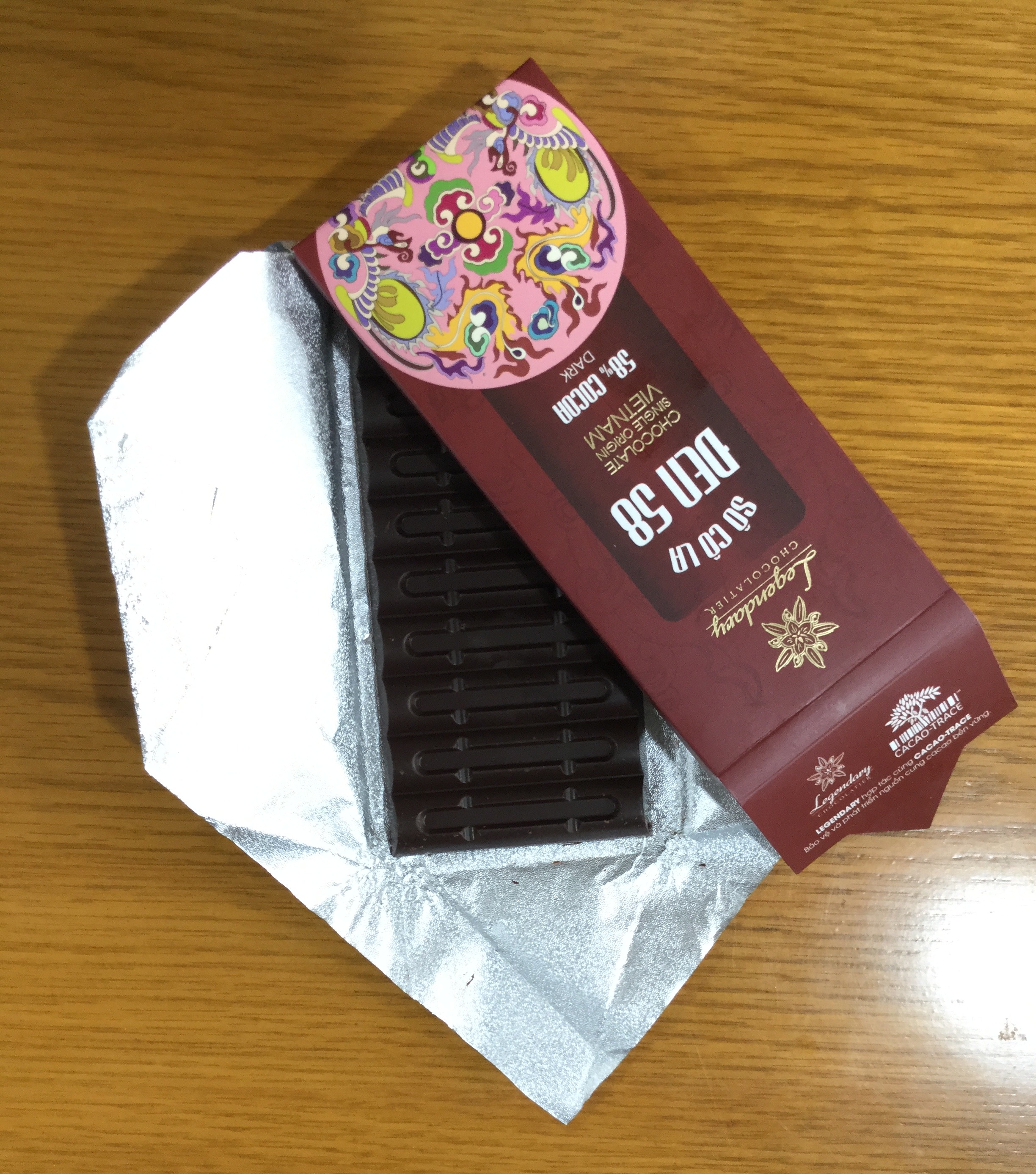 Socola Legendary - Socola Đen 58 - 100% cacao nguyên chất 85g