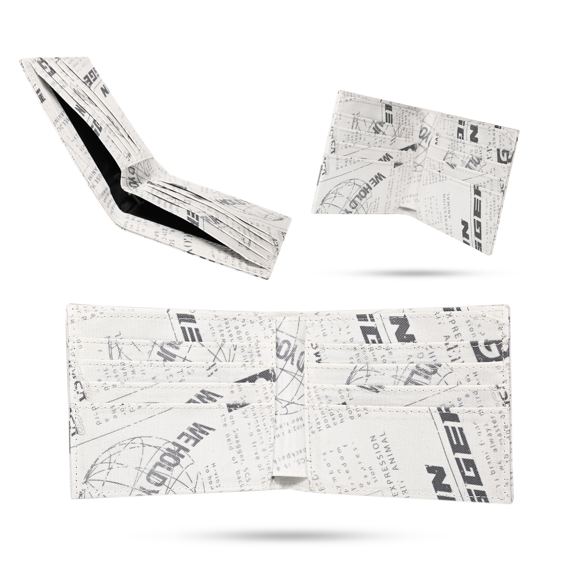 Ví Gập Đôi Nam In Báo SAIGON SWAGGER® Journal Bi-Fold Wallet