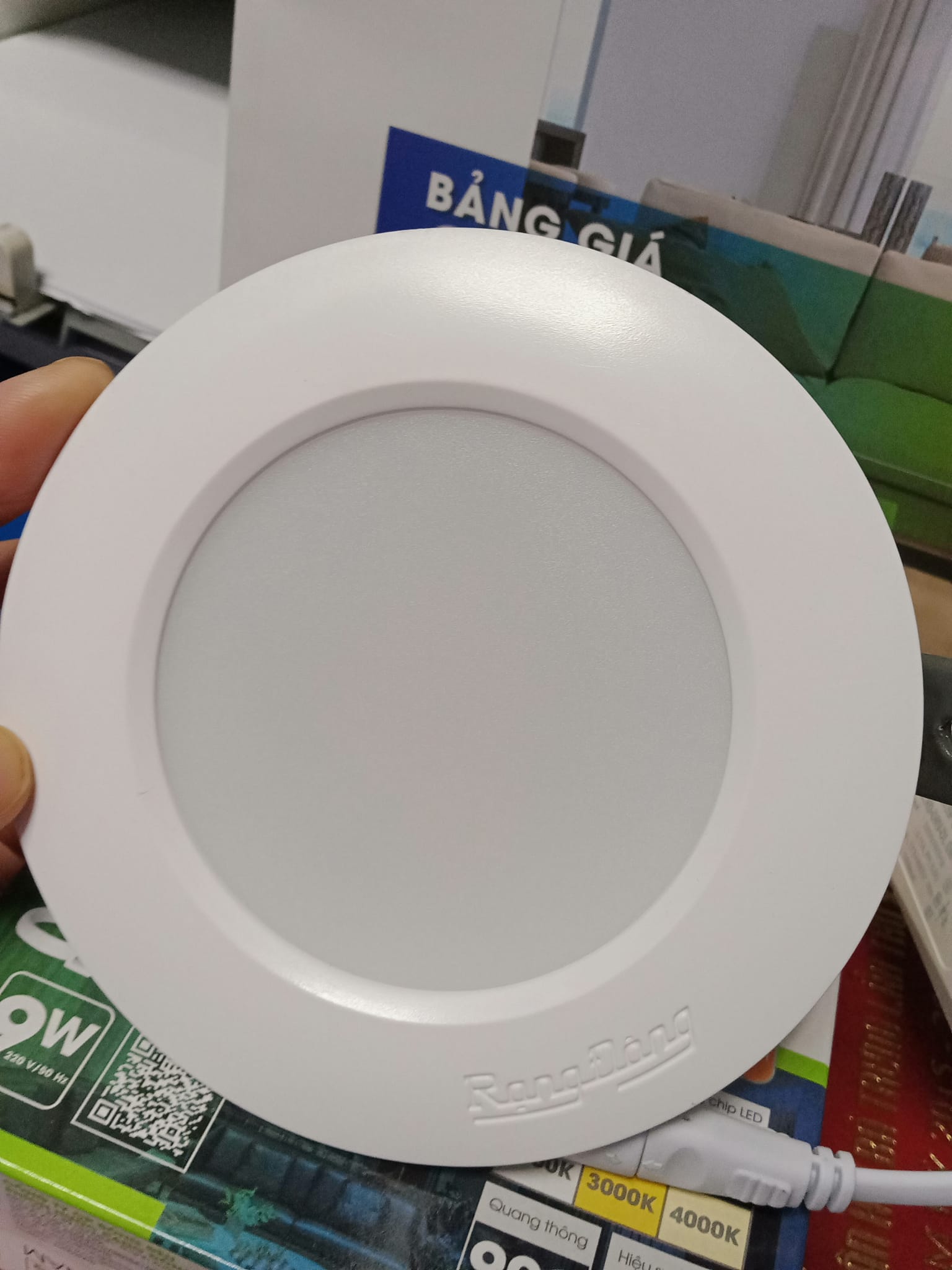 Đèn LED Âm trần Downlight Đổi màu  DAT02 90/ 9W Rạng Đông