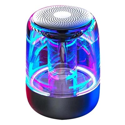 6D Panoramic Sound Colorful LED Light Mini Portable BT Speaker Support TF Card Handsfree Outdoor Bass