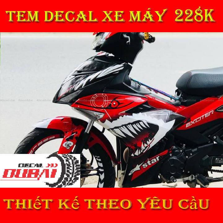 Tem Trùm Exciter 150 Cá Mập Siêu Ngầu