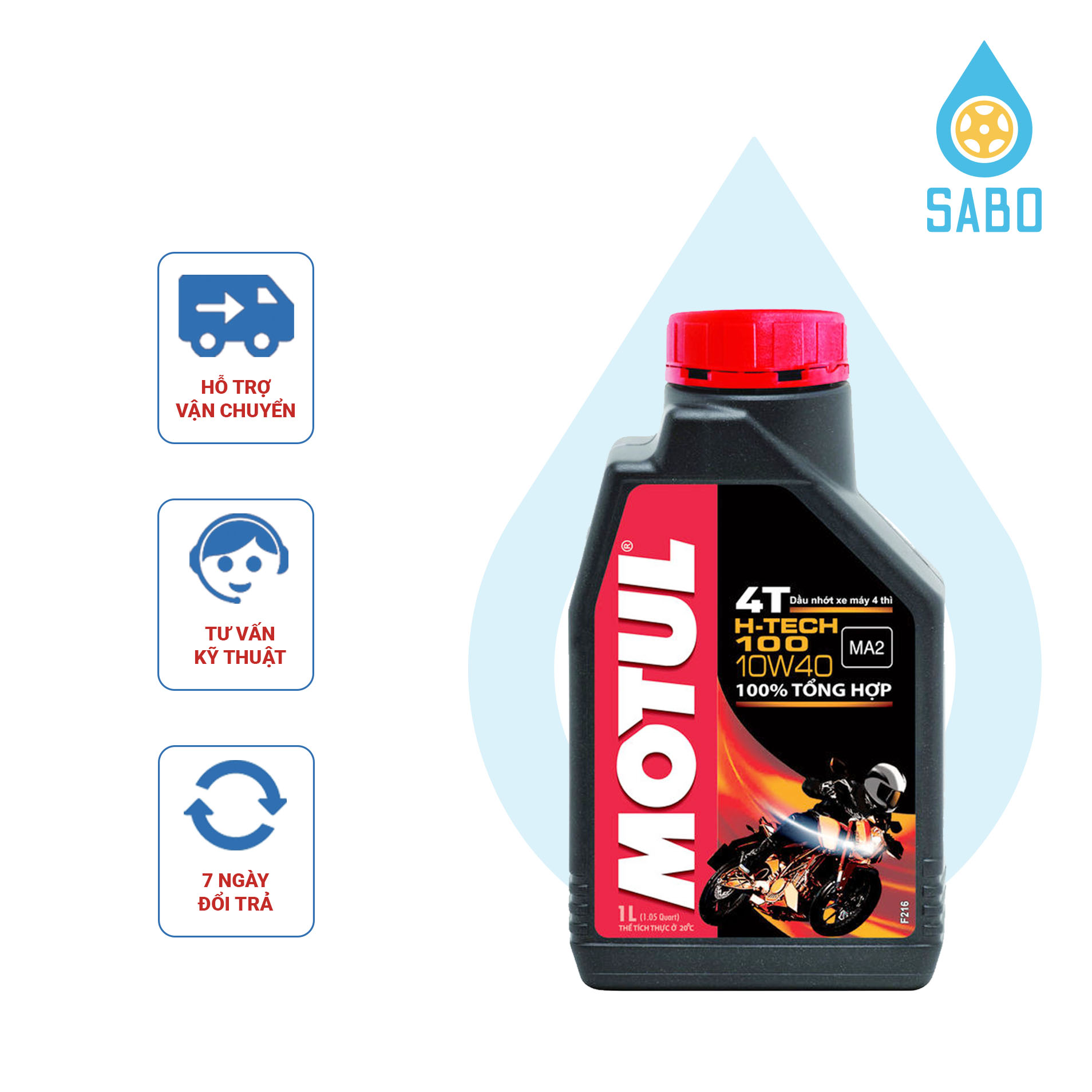 [Có chiết lẻ] Nhớt Motul HTech H-Tech 100 4T 10W40 H tech