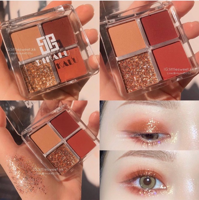 Bảng Phấn Mắt 4 Ô DIkalu Pumpkin