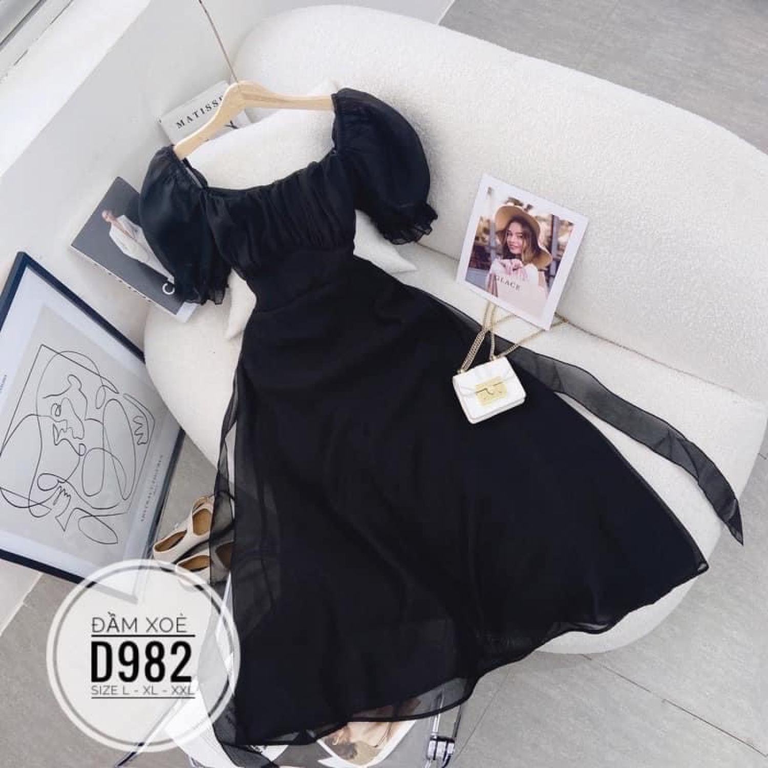 SIÊU PHẨM (60-90KG) BIGSIZE MINSTORE.VN Đầm xoè D982 chất voan