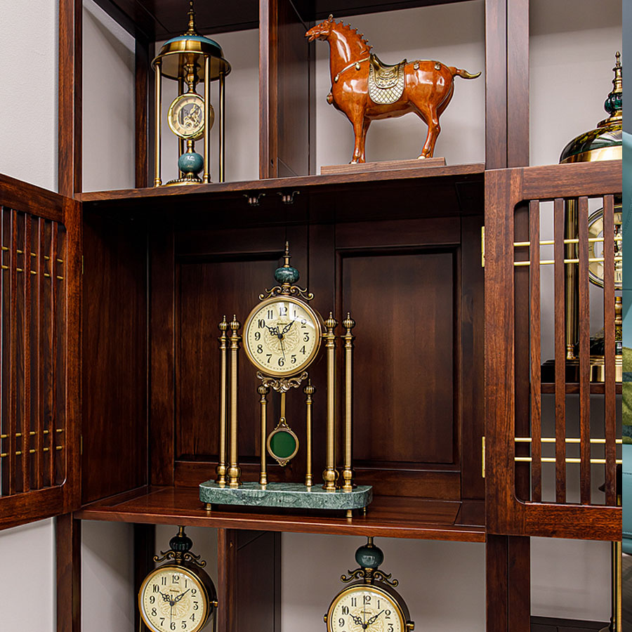 Đồng hồ để bàn quả lắc phong cách Mỹ, Đồng hồ decor phong cách tân cổ điển cao cấp Micoco