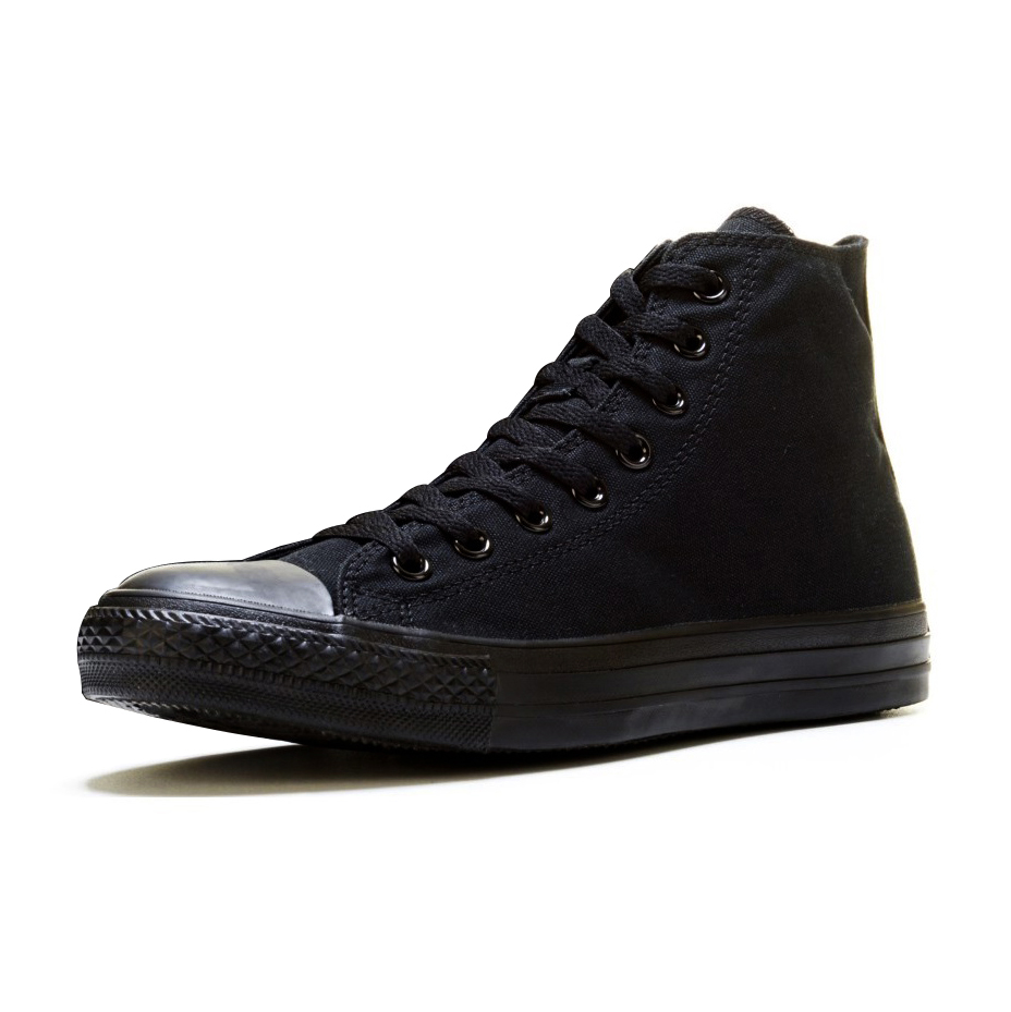 Giày Sneaker Bata Nữ Classic C1 Buộc Dây Cổ Cao Màu Full Đen