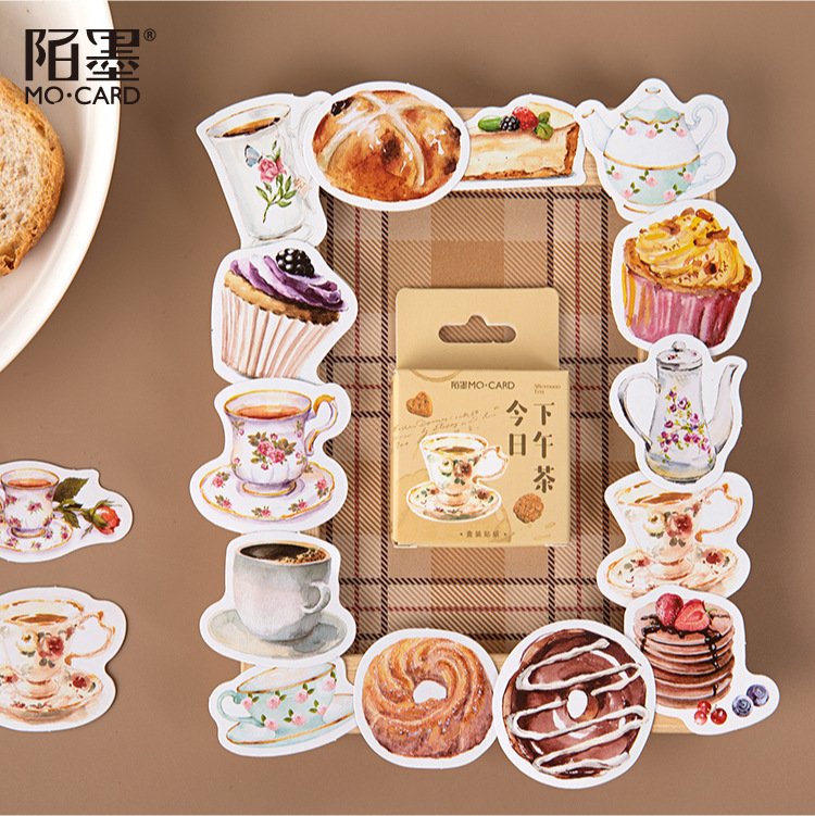 Hộp 46 Sticker Chủ Đề Ly Cà Phê Trang Trí Planner - Case Sover