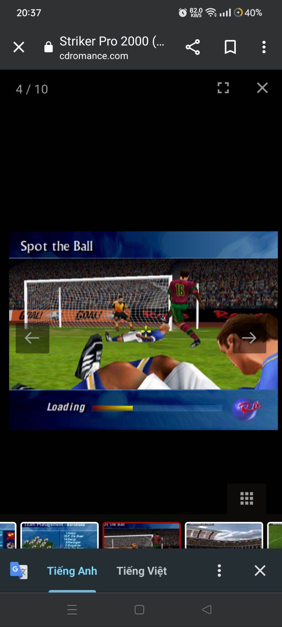 game ps1 đá banh striker pro 2000