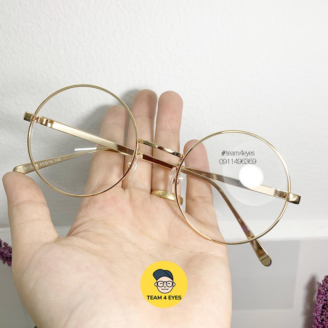 [ Ảnh thật ] Mắt kính cận gọng tròn nobita thời trang, sang trọng