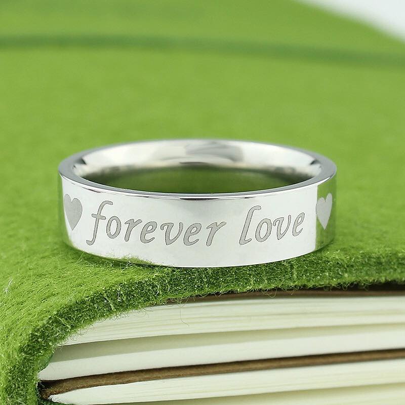 Nhẫn cặp inox cao cấp forever love NC137