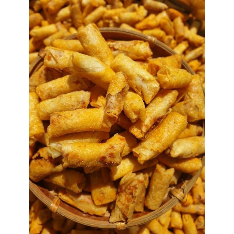 Chả Giò Tôm Sấy Mini Ăn Liền Lon Lớn 400gram, Date Mới