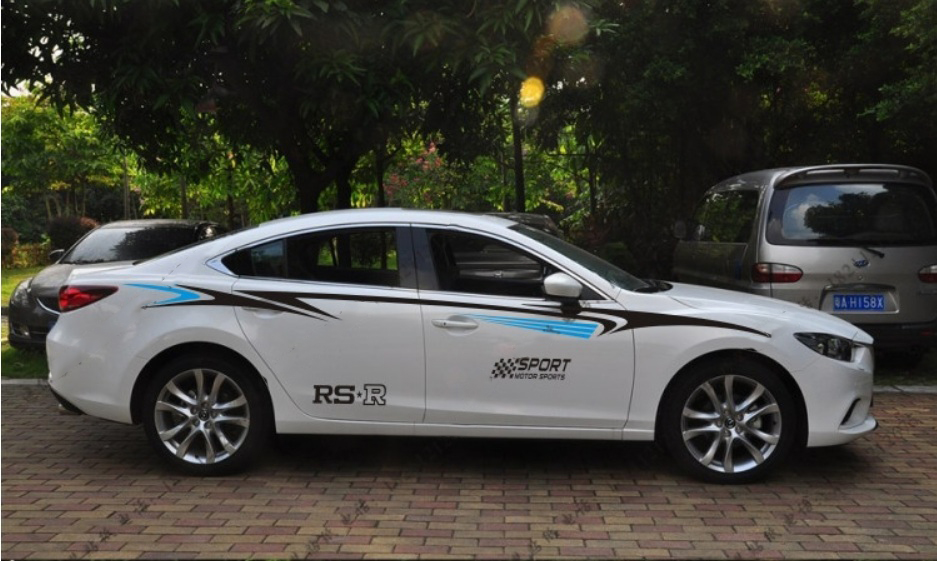 [HCM]Tem dán sườn xe ô tô phong cách thể thao TX05