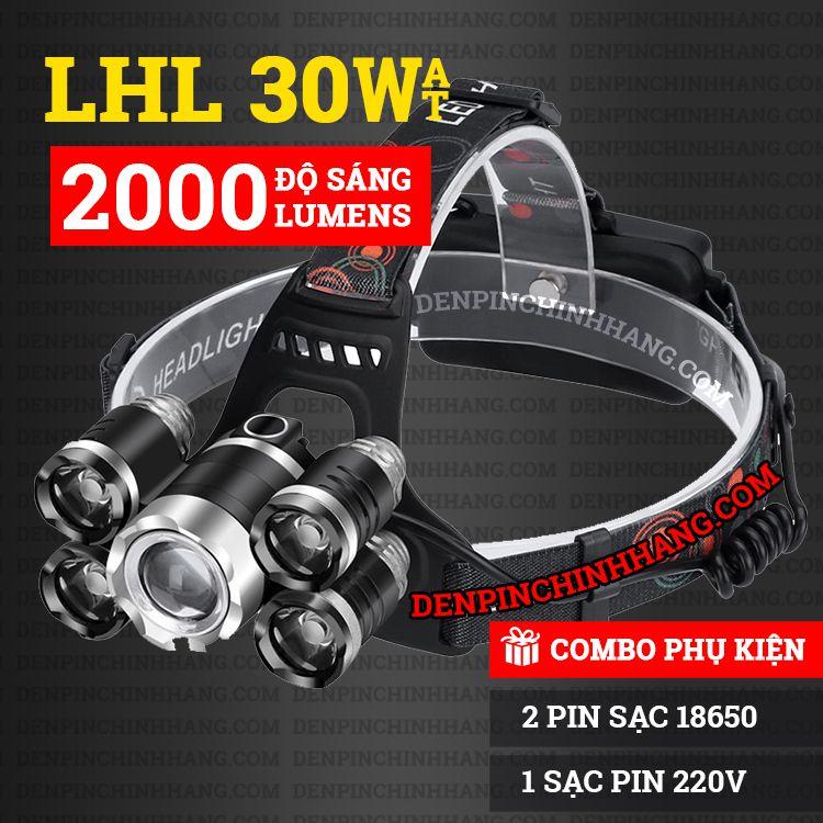 Đèn Đội Đầu 5 mắt Cực Sáng Pin Sạc