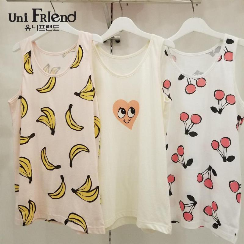 Nơi bán Set 3 áo mặc nhà bé gái Unifriend thun họa tiết hoạt hình U8SSAT04
