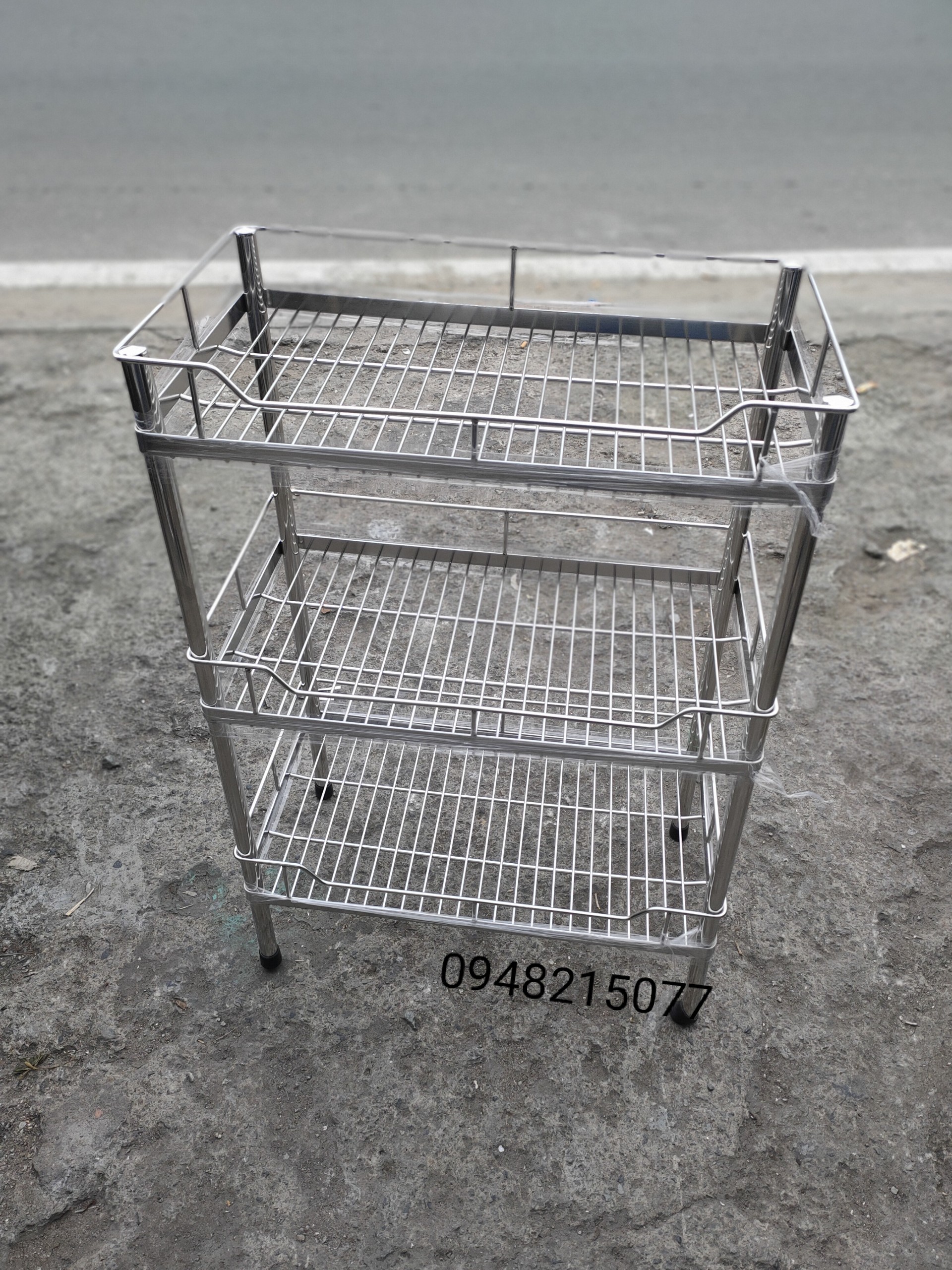 kệ chén 3 tầng inox đặc 304  (ĐỦ SIZE )