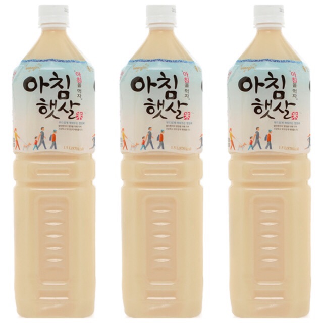 Combo 3 Chai Sữa Gạo - Nước Gạo Hàn Quốc Woongjin Chai 1.5L - Morning Rice