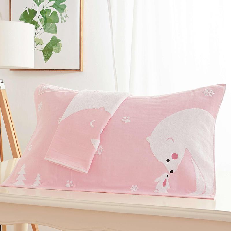 Mùa Hè Cotton Sáu Lớp Vải Xô Khăn Gối 100% Cotton Khăn Trải Gối Cặp Đôi Phong Cách Châu Âu Người Lớn Giải Phóng Mặt Bằng Đặc Biệt