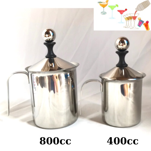 Ca Đánh Sữa Lạnh Latte Inox 2 Lớp Lưới Cao Cấp - Dụng Cụ Pha Chế