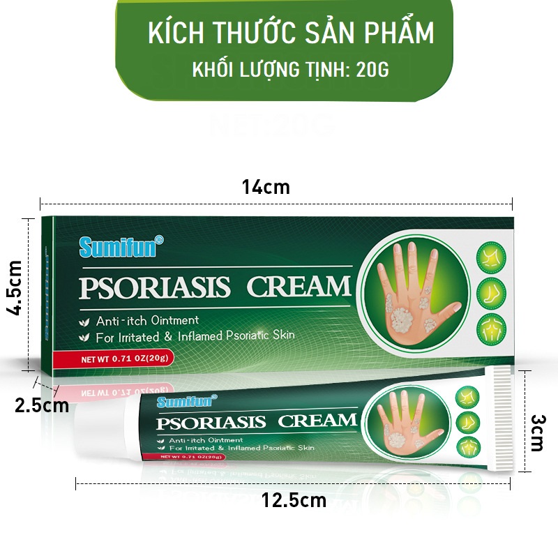 Kem Bôi Thảo Dược SUMIFUN Psoriasis Cream 20G Giúp Kháng Khuẩn Chống ...