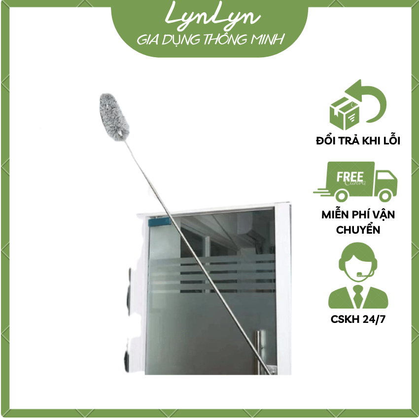 Chổi quét trần nhà thông minh ,chổi kéo dài 252cm phất trần lau bụi đa năng có cán điều chỉnh độ dài và xoay 360 độ đa năng
