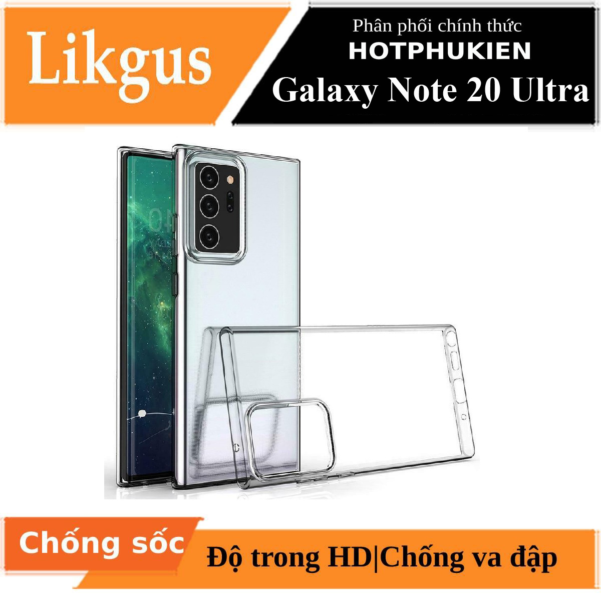 Ốp lưng chống sốc trong suốt siêu mỏng cho Samsung Galaxy Note 20 Ultra hiệu Likgus Crashproof giúp chống chịu mọi va đập - phân phối bởi HotPhuKien