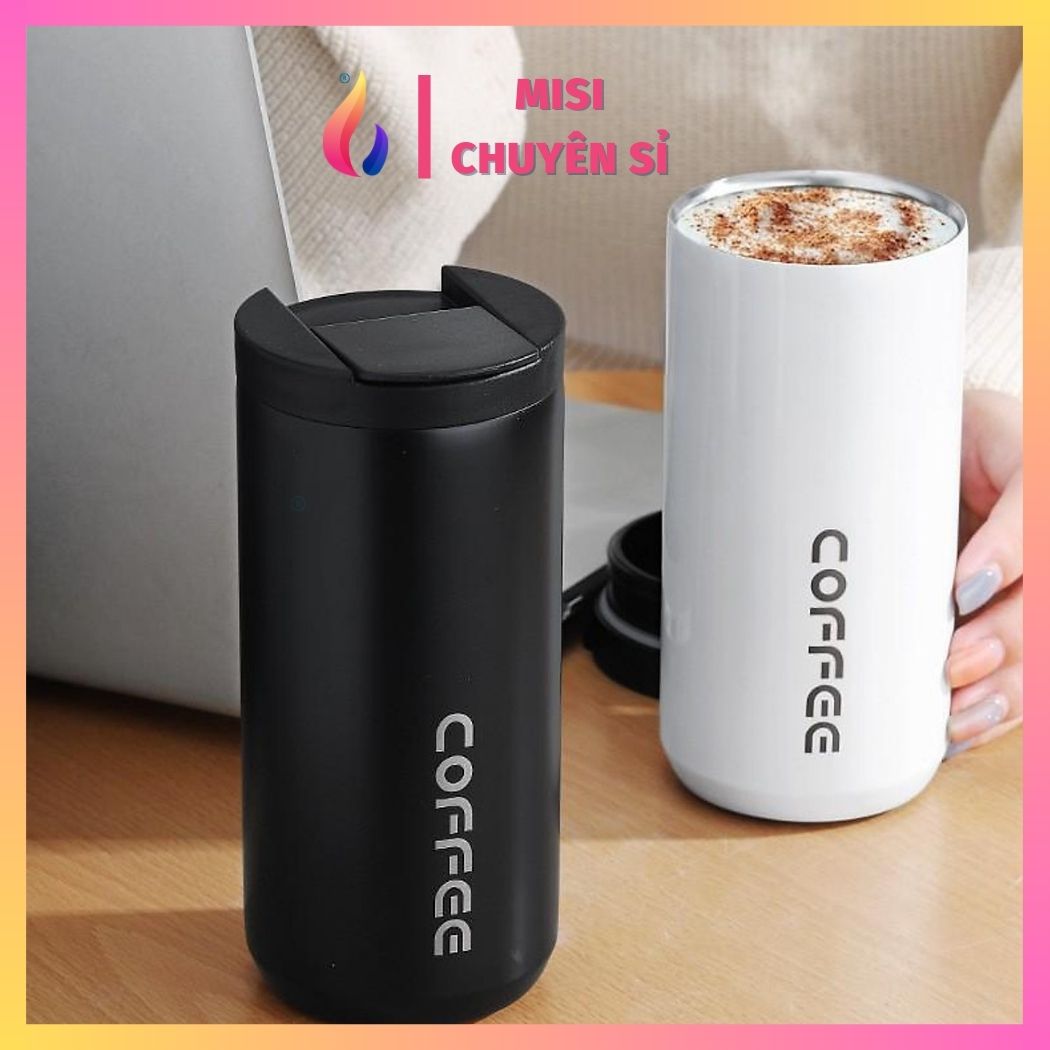 Ly giữ nhiệt coffee inox 304 đựng nước 400ml - bình giữ nhiệt pha cà phê, trà - cốc cafe giữ nhiệt nóng lạnh cao cấp